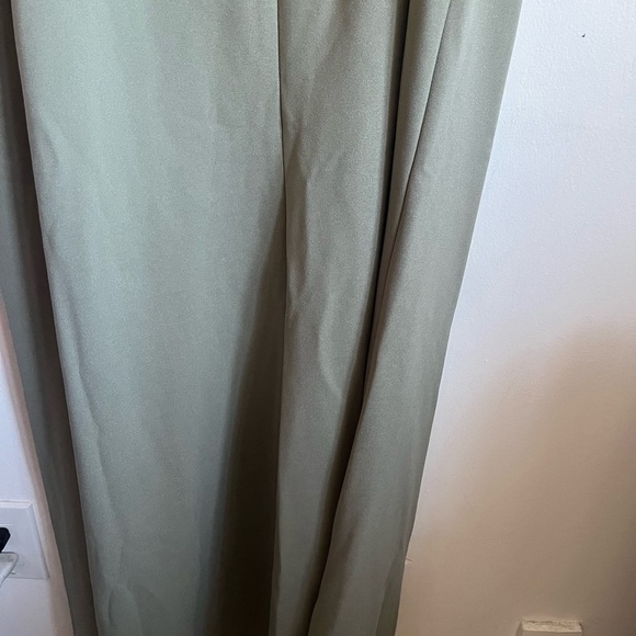 NWT 🆕 Anthropologie BDHLN Squareneck Stretch Maxi Slit Dress Light Green - 16W - Picture 12 of 14